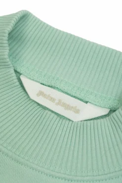 Palm Angels Kids GREEN Sweatshirt with logo