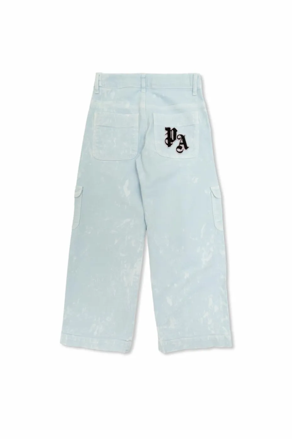 Palm Angels Kids light blue Cargo jeans