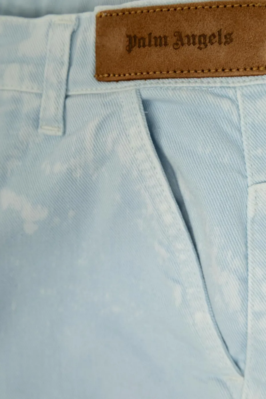 Palm Angels Kids light blue Cargo jeans