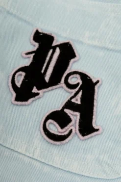 Palm Angels Kids light blue Cargo jeans
