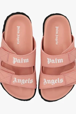 Palm Angels Kids PINK Slides with logo