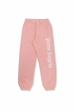 Palm Angels Kids PINK Sweatpants with logo
