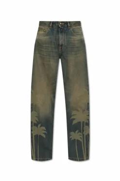 Palm Angels NAVY BLUE Jeans with logo