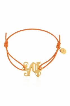 Palm Angels ORANGE Adjustable bracelet with logo-shaped appliquƩ