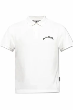 Palm Angels WHITE Polo with logo