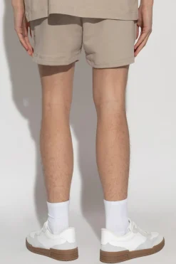 Pangaia beige Logo shorts