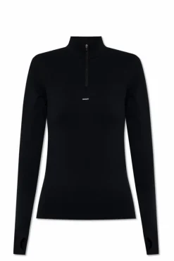 Pangaia BLACK Sweatshirt with logo