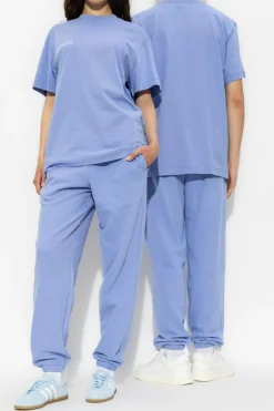 Pangaia BLUE T-shirt with logo