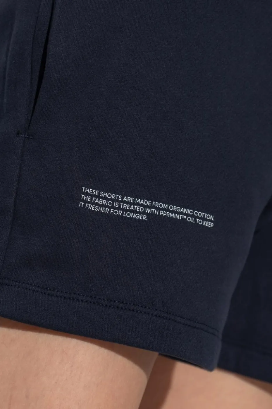 Pangaia NAVY BLUE Logo shorts