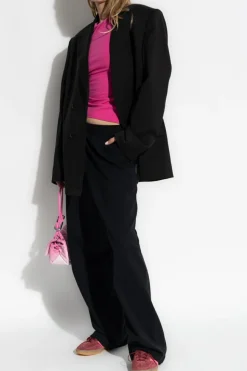 Pangaia PINK T-shirt with logo