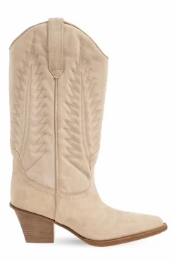 Paris Texas beige āRosario' heeled cowboy boots