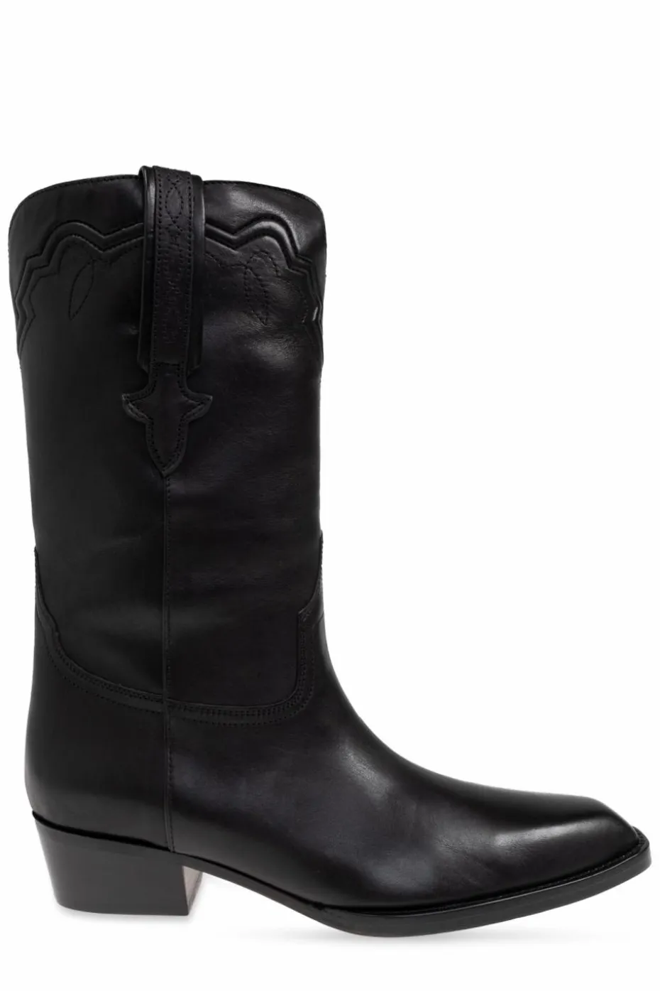 Paris Texas BLACK Leather cowboy boots Hilda