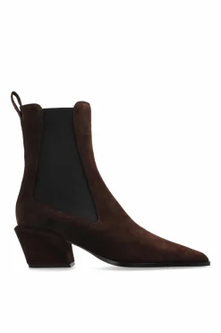 Paris Texas BROWN Suede heeled ankle boots "Bettina"