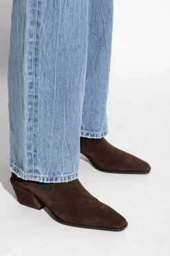 Paris Texas BROWN Suede heeled ankle boots "Bettina"
