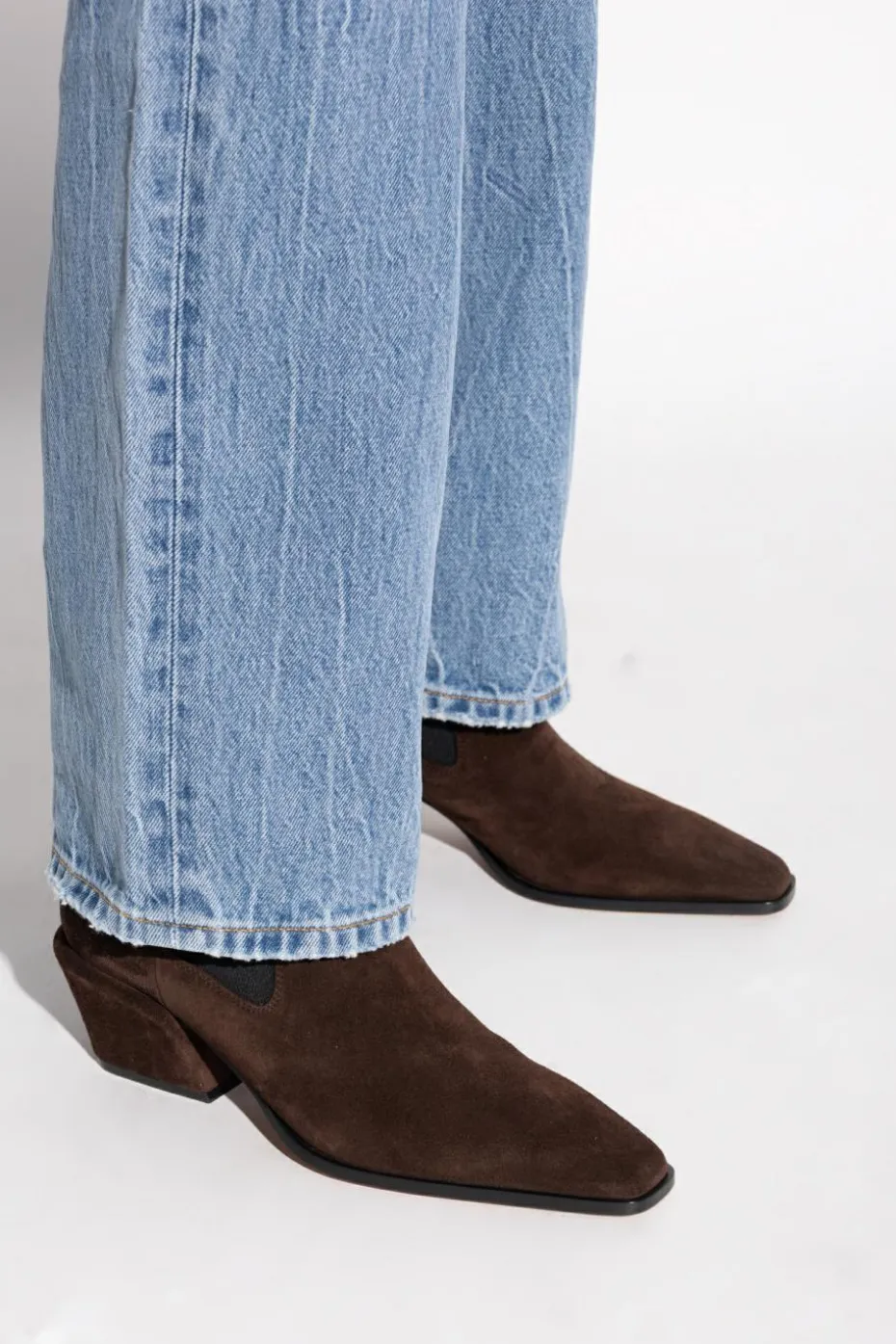 Paris Texas BROWN Suede heeled ankle boots "Bettina"