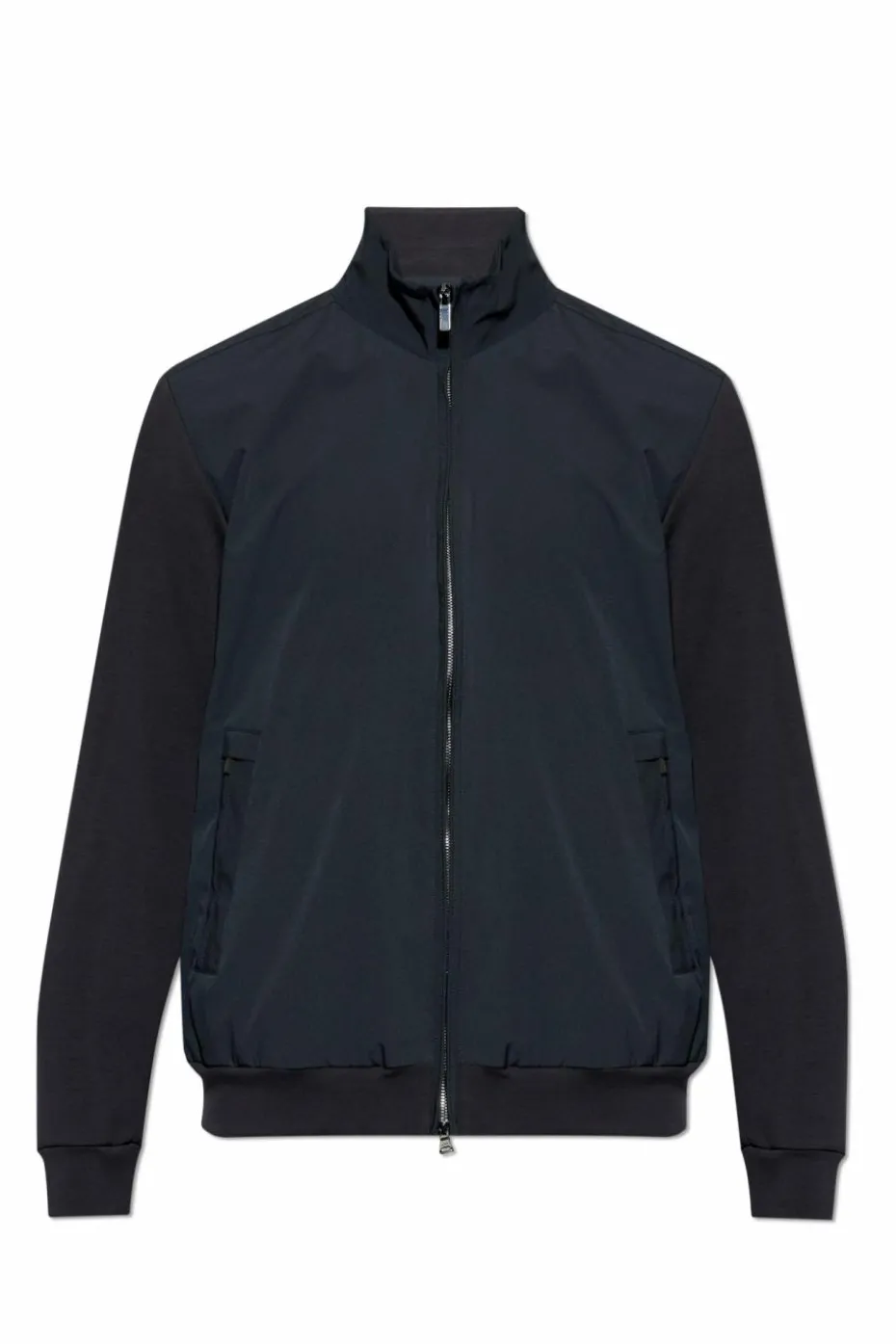 Paul & Shark BLACK Jacket with stand-up collar