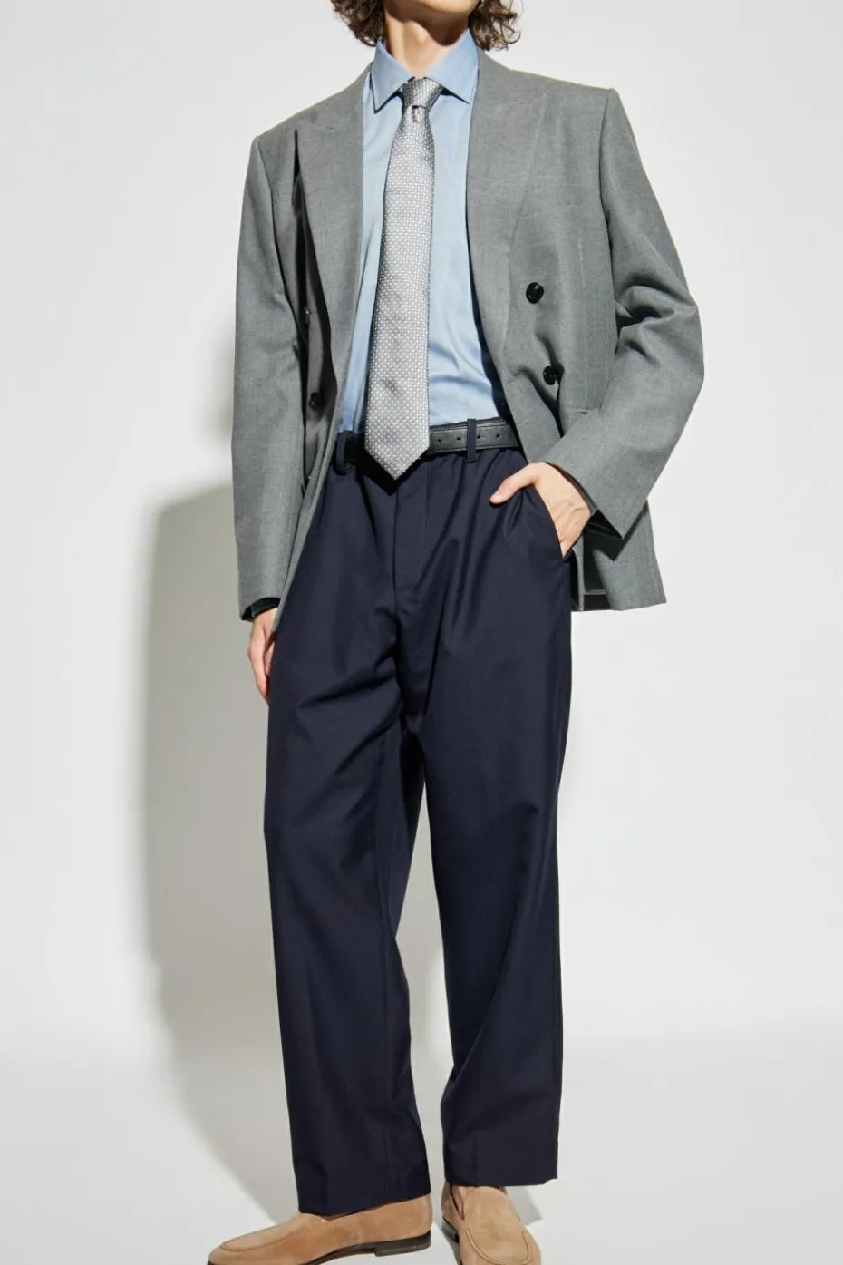 Paul & Shark BLUE Herringbone pattern shirt
