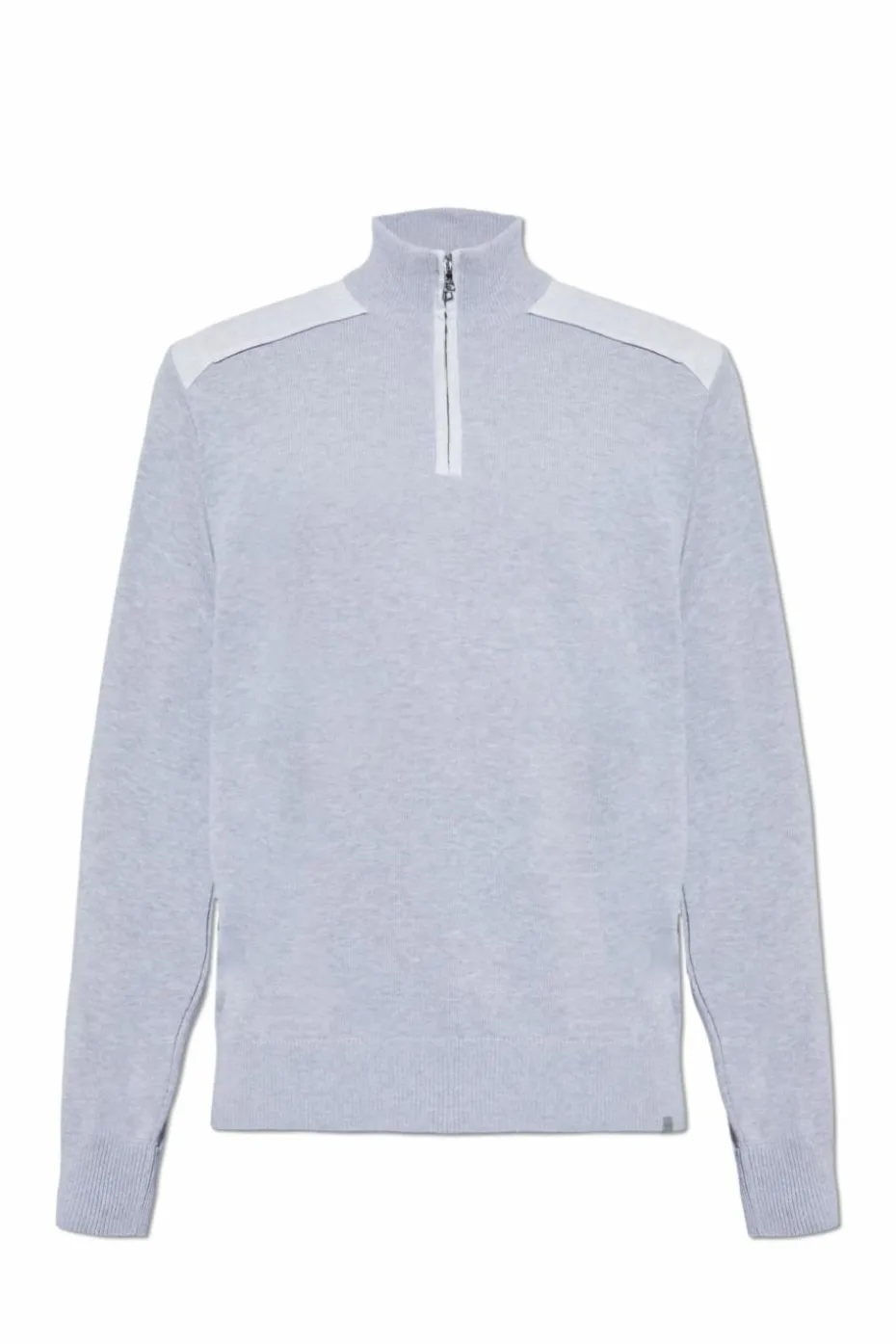 Paul & Shark light blue Sweater with zip-up neckline