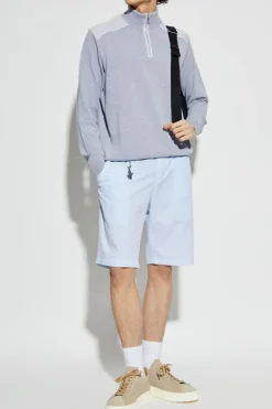 Paul & Shark light blue Sweater with zip-up neckline