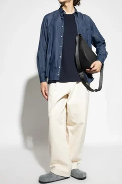 Paul & Shark NAVY BLUE Denim shirt with a pocket