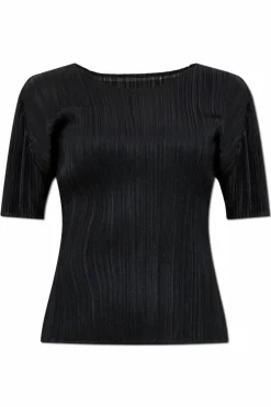 Pleats Please Issey Miyake BLACK Pleated top