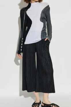 Pleats Please Issey Miyake BLACK Pleated trousers