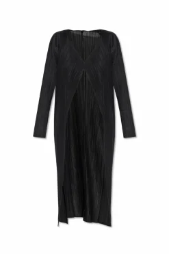 Pleats Please Issey Miyake BLACK Pleated coat