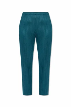 Pleats Please Issey Miyake GREEN Pleated pants