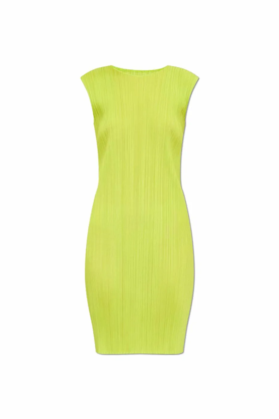 Pleats Please Issey Miyake neon Pleated dress