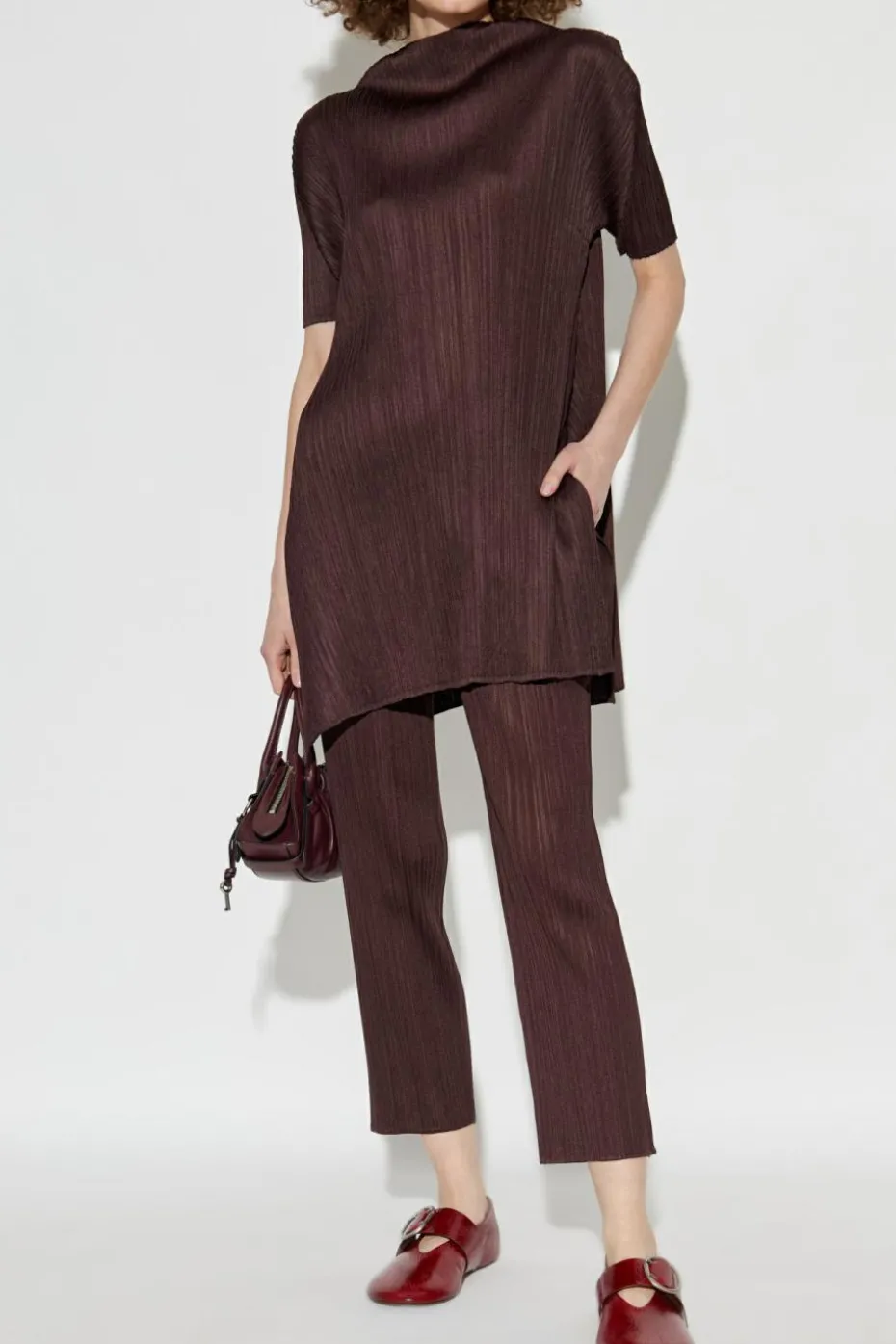 Pleats Please Issey Miyake BROWN Pleated trousers