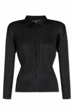 Pleats Please Issey Miyake BLACK Pleated shirt