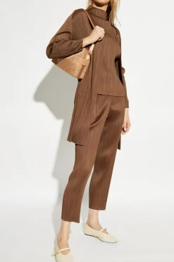 Pleats Please Issey Miyake BROWN Pleated Pants