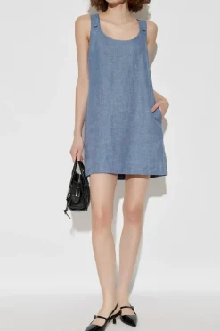 Posse BLUE Linen dress 'Thea'
