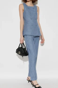 Posse BLUE Linen trousers ‘Thea’