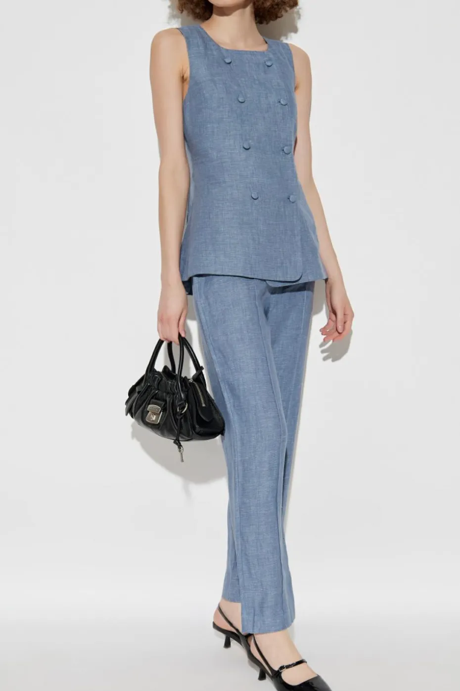 Posse BLUE Linen trousers ‘Thea’