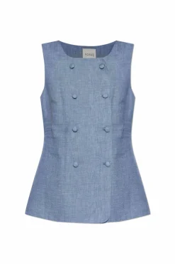 Posse BLUE Linen vest āTheaā