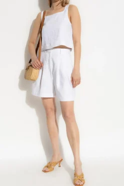 Posse WHITE Linen shorts