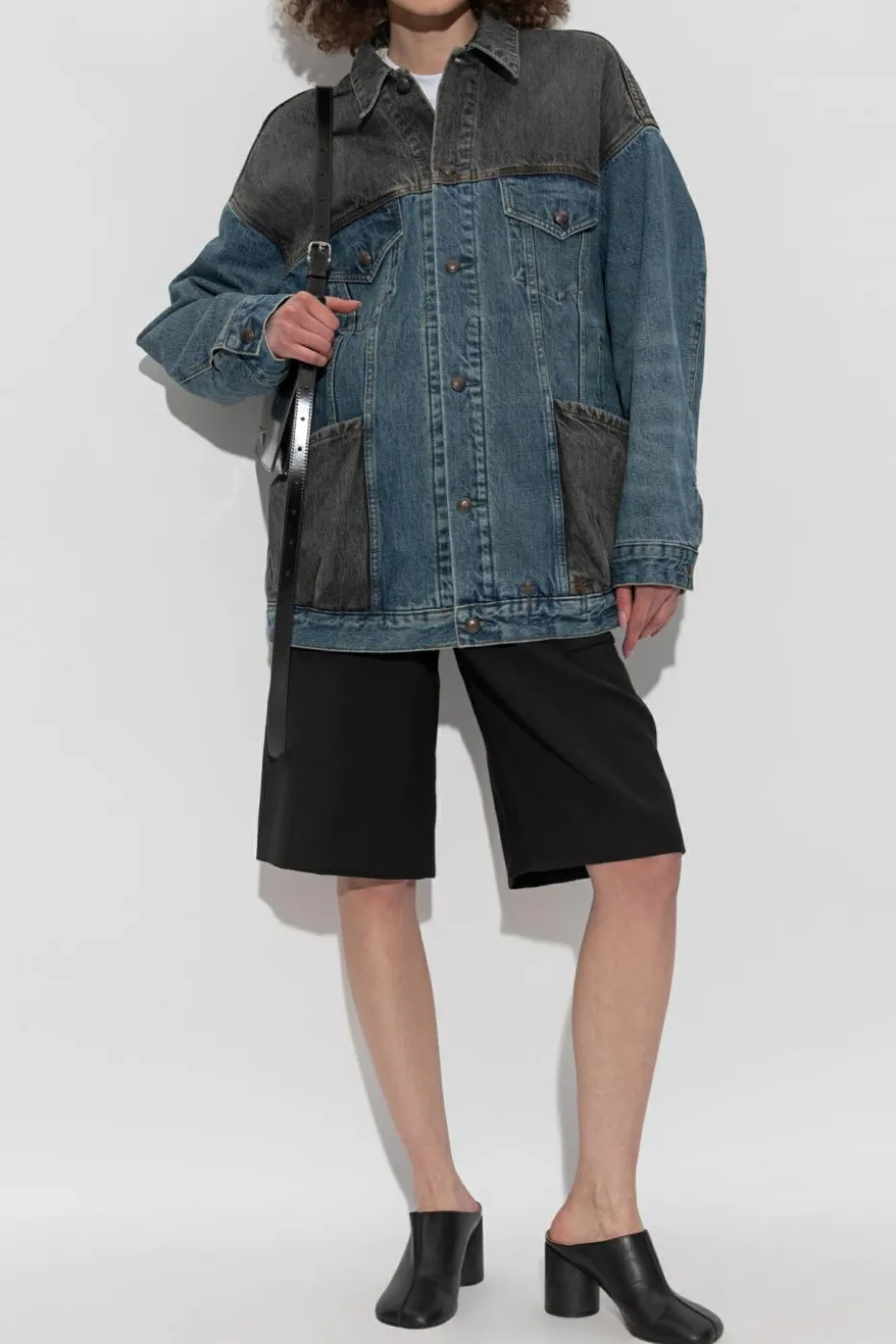 R13 BLACK Shorts with pockets