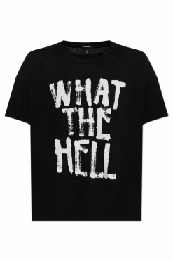 R13 BLACK T-shirt with print