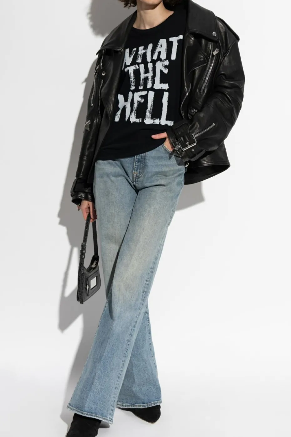 R13 BLACK T-shirt with print