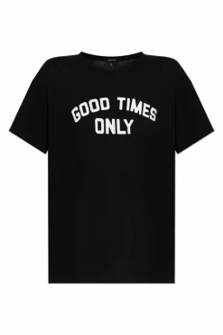 R13 BLACK T-shirt with print