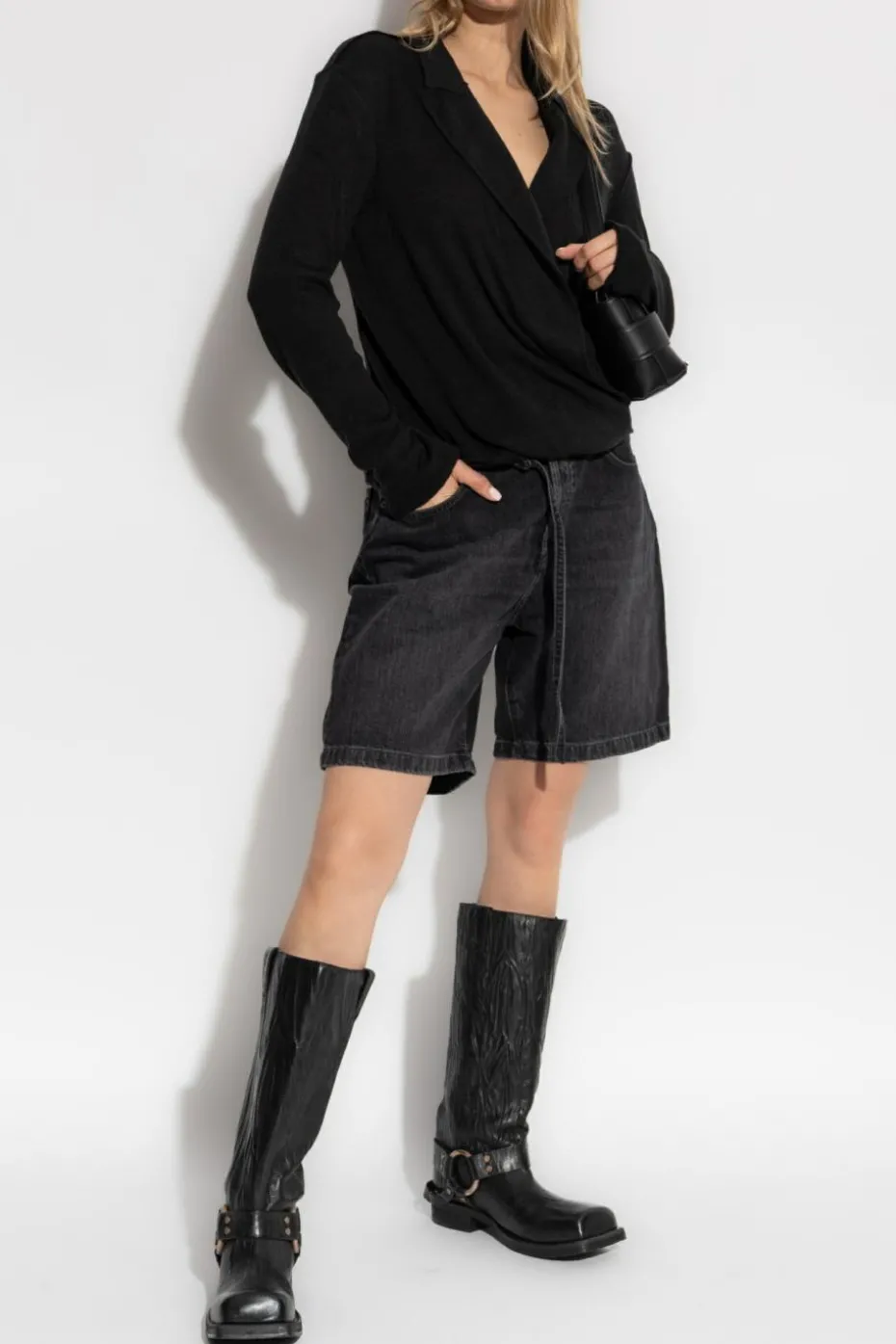 R13 BLACK Wrap shirt