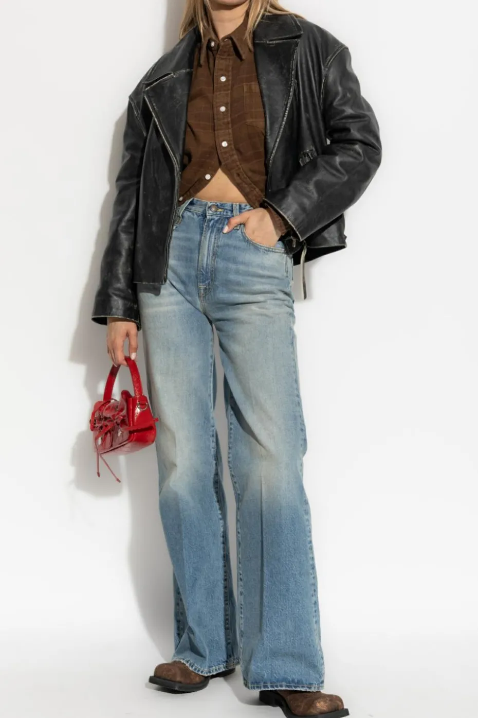 R13 BLUE Flared leg jeans