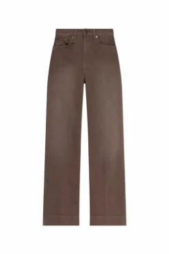 R13 BROWN Jeans with logo