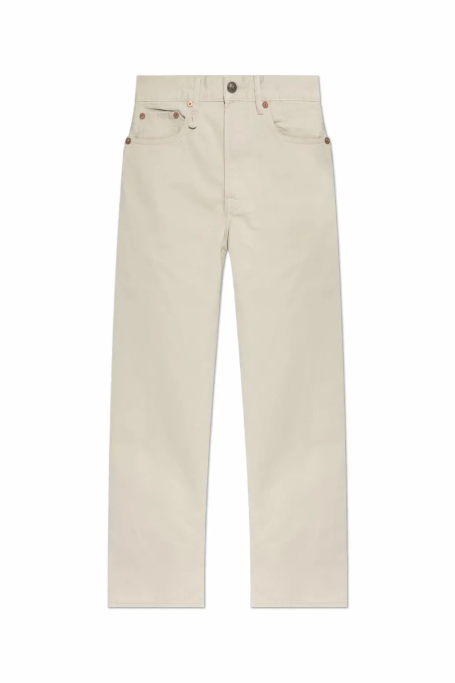 R13 cream Pants with logo