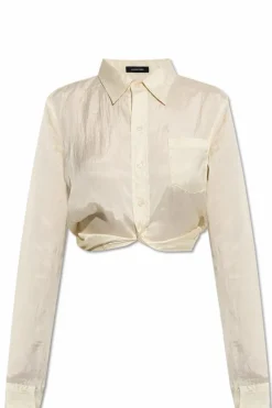 R13 cream Shirt with pocket