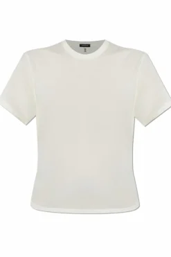 R13 cream T-shirt with cashmere trim