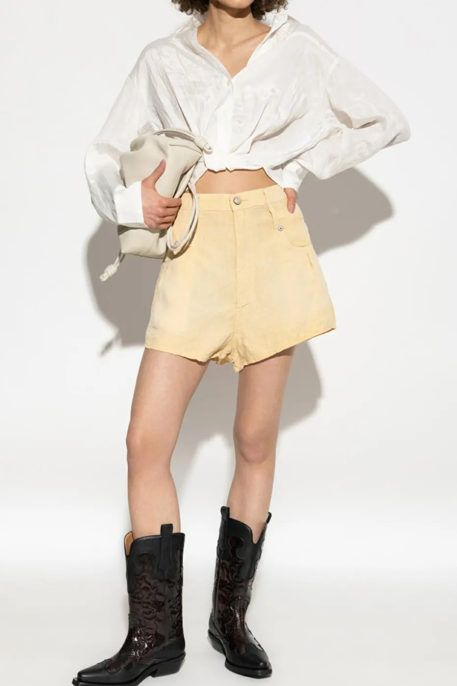 R13 YELLOW High-waisted shorts