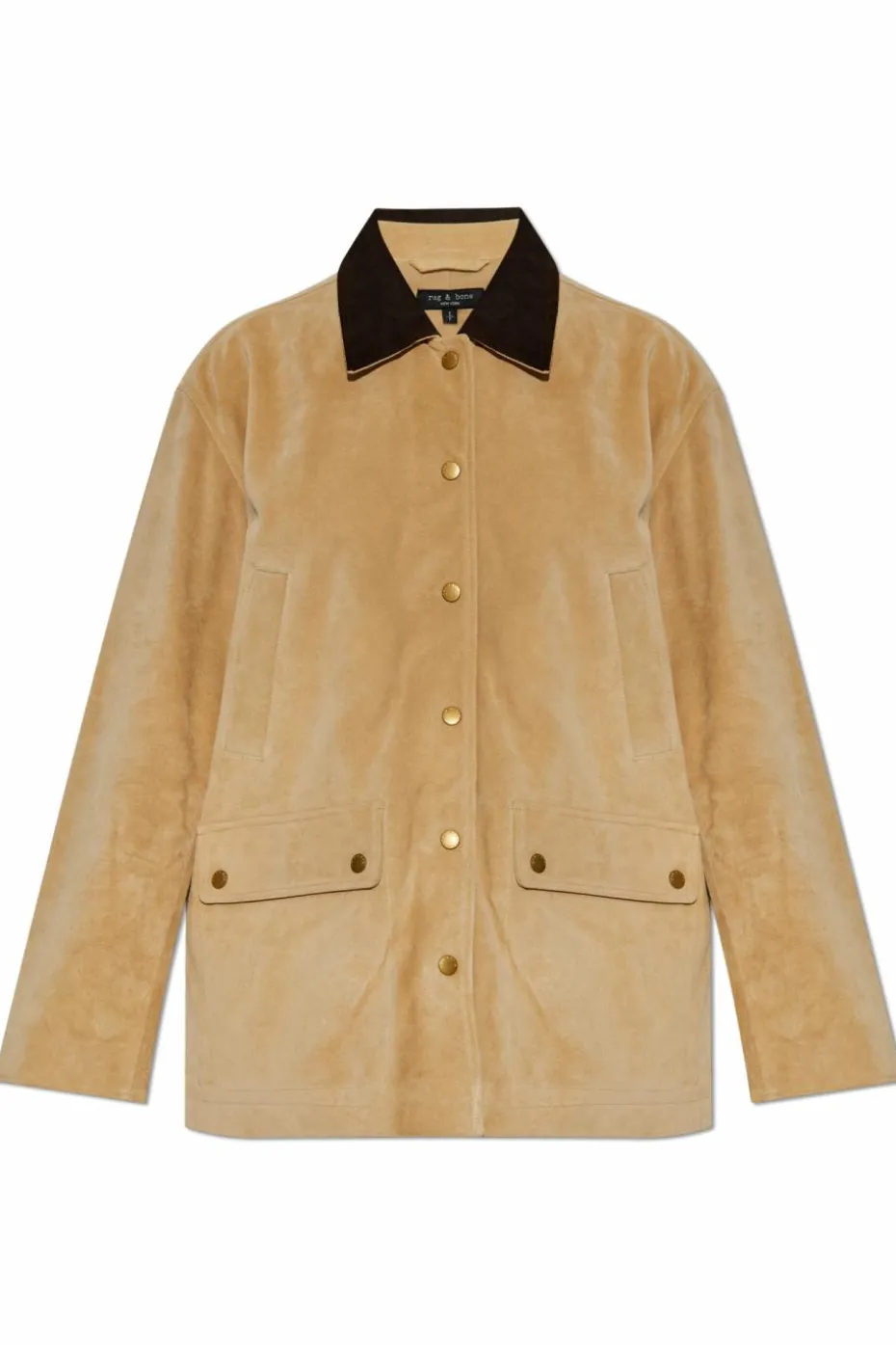 Rag & Bone beige Loose-fitting suede jacket