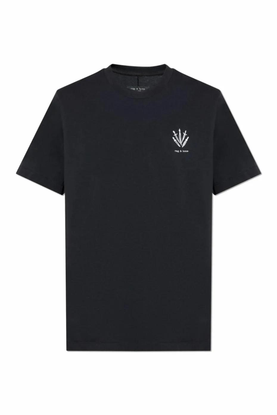 Rag & Bone BLACK Cotton t-shirt with logo